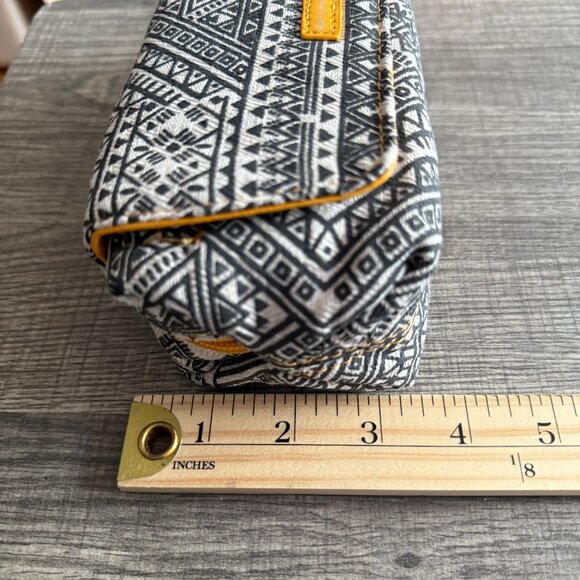 NWOT Silpada Magnetic Makeup Bag Mirror Zipper Closure Tribal Geometric Enthnic - Picture 3 of 11